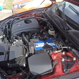 Замена аккумулятора на Mazda 3 IV (BP) 2019 - н.в. 1.5 120 л.c.  Замена аккумулятора на Mazda 3 IV (BP) 2019 - н.в. 1.5 120 л.c.