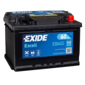 EXIDE Excell 60R EB602 540A 242х175х175 EXIDE Excell 60R EB602 540A 242х175х175