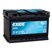 Аккумулятор EXIDE Start-Stop AGM 70R EK700 70Ач 760А обр. пол.