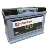 Аккумулятор HOWTER EFB 75R 75Ач 750А обр. пол.